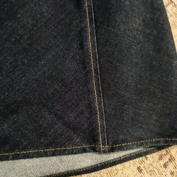 Theory Denim A-line Skirt Sz 8 Lonita C Terni Raw Made In USA - Picture 3 of 8
